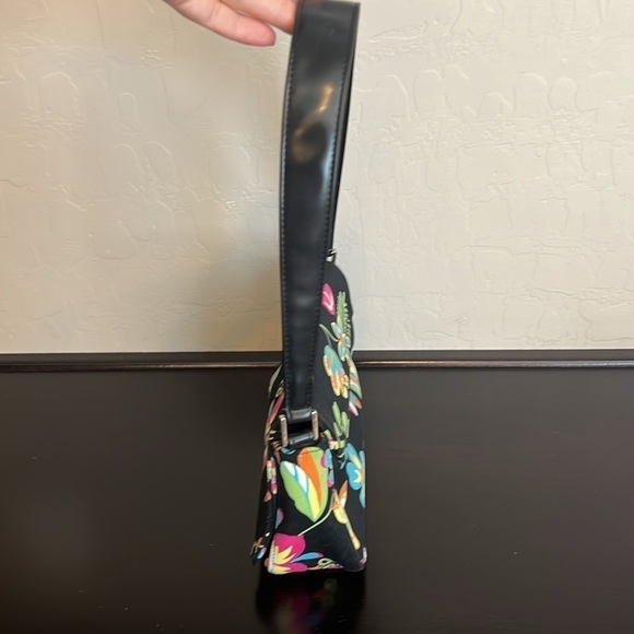 GUESS mini bag, canvas with floral print, RARE! 9”x5” - Picture 9 of 14